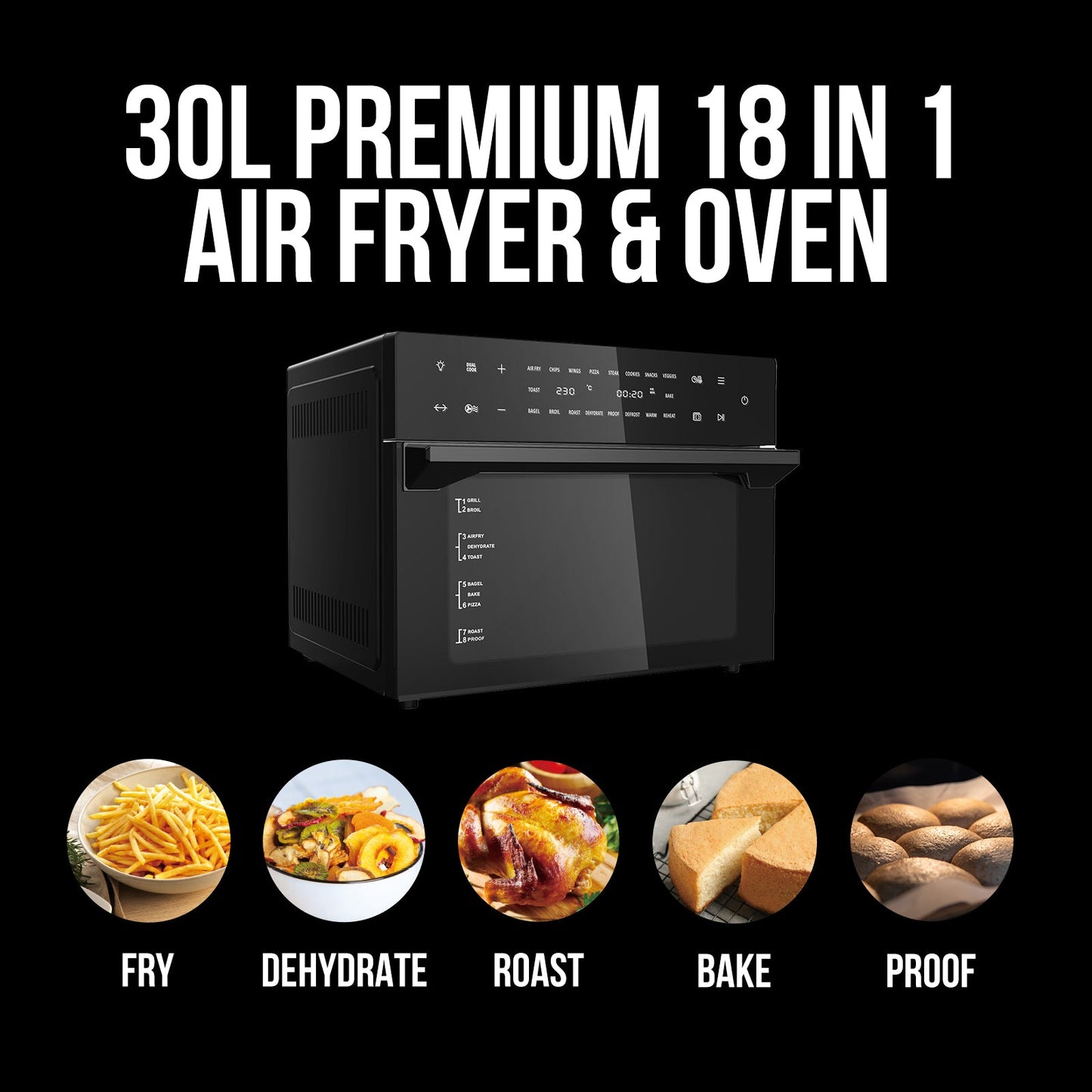 Friggitrice Ad Aria 5 in 1 30 litri - ITALYSUPPLY