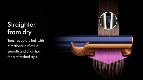 Dyson Airstrait Straightener Prussian Blue Rich Copper - ITALYSUPPLY