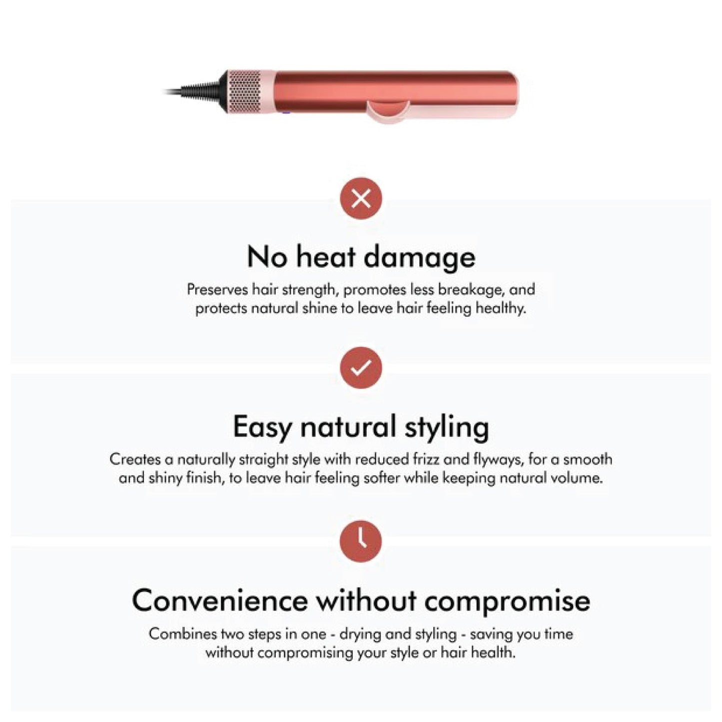 Dyson Airstrait straightener Strawberry Bronze Blush Pink - ITALYSUPPLY