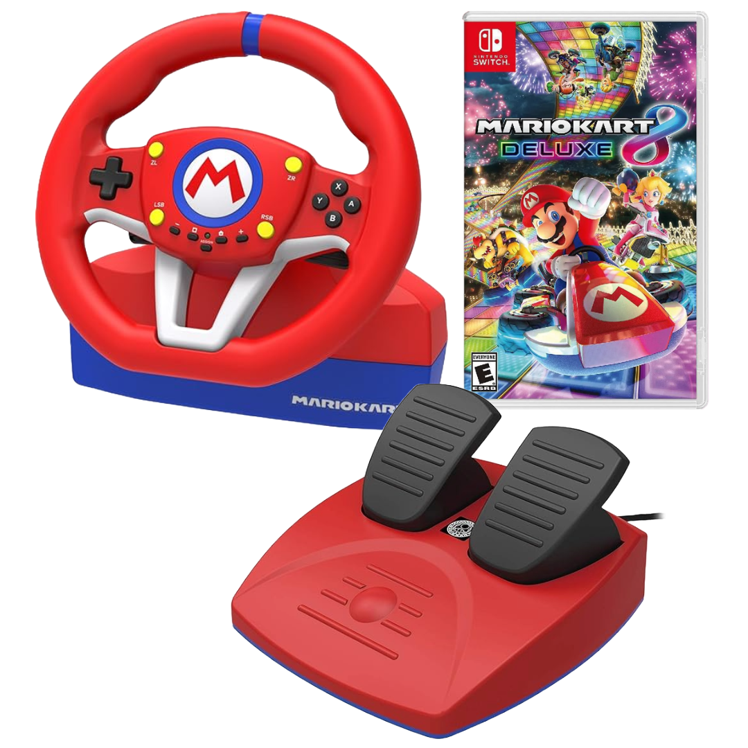 Nintendo Switch Racing Wheel + Super Mario Kart 8 Deluxe - ITALYSUPPLY