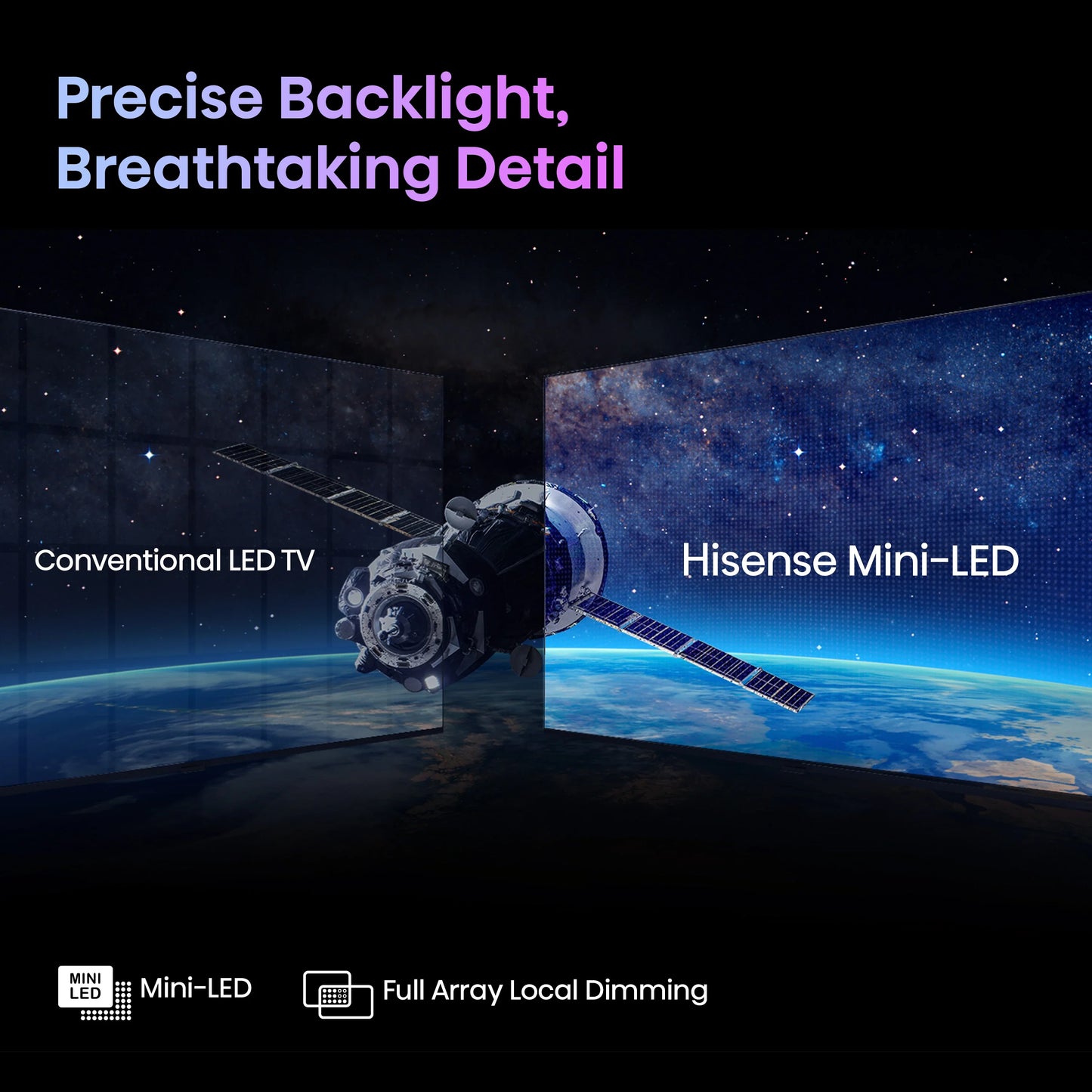 Hisense 65” 65U8K Class U8 Series Mini-LED ULED 4K Google TV - Refurbished