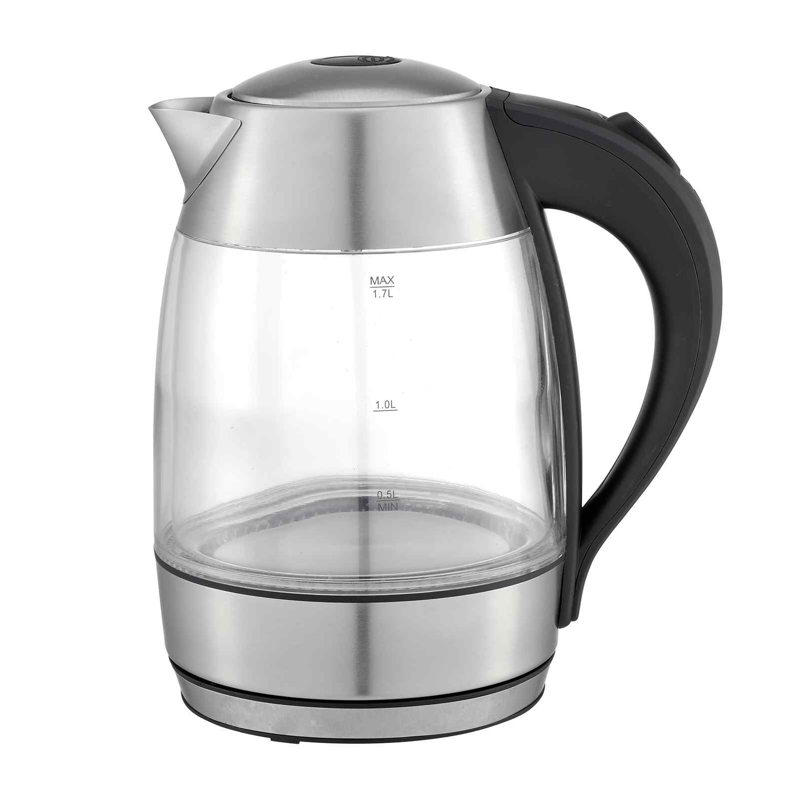 Bollitore in vetro in acciaio inox a LED blu da 1,7 l - ITALYSUPPLY